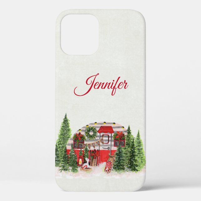 Christmas Trailer Camper Outdoorsy Theme Case-Mate iPhone Case (Back)