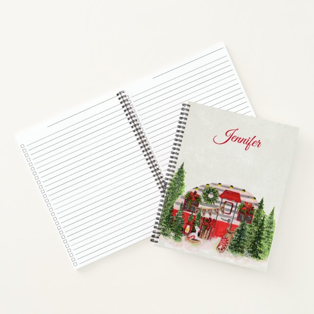  Christmas Trailer Camper Outdoorsy Theme Notebook (Inside)