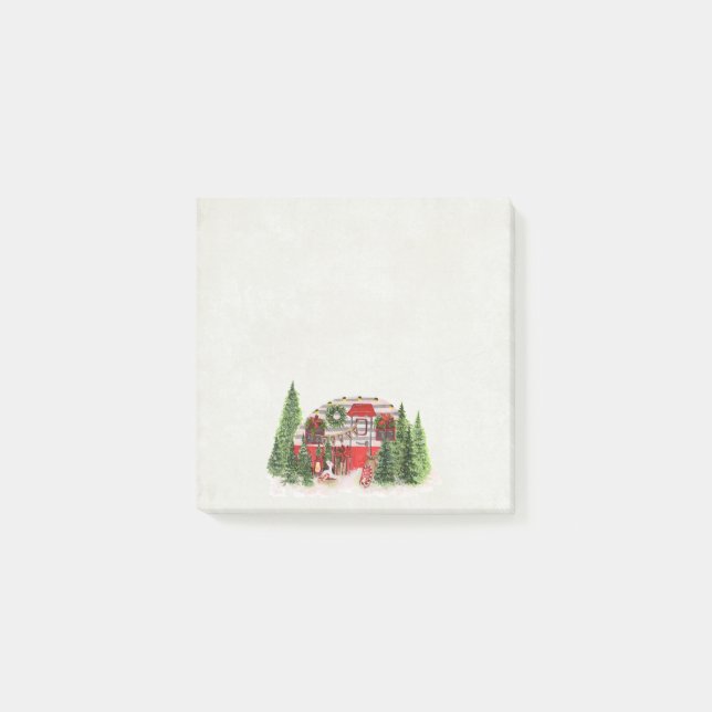 Christmas Trailer Camper Outdoorsy Theme Post-it Notes (Front)