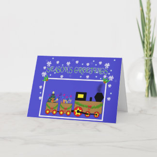 Christmas Train 2 Holiday Card