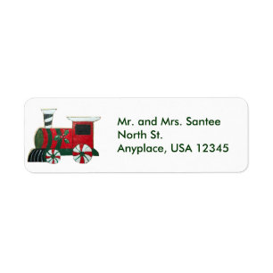 Christmas Train Address Label