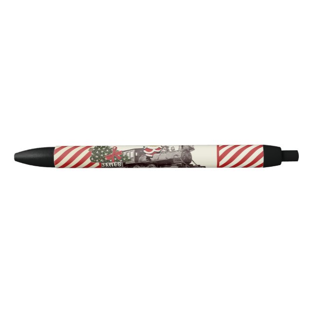 Christmas Train Black Ink Pen (Front)