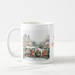 Christmas train coffee mug