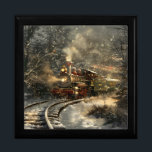 Christmas Train Gift Box<br><div class="desc">A Christmas train travelling through the snow</div>