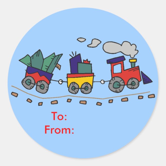 Christmas Train Gift Tags (Front)