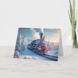 Christmas Train Holiday Card