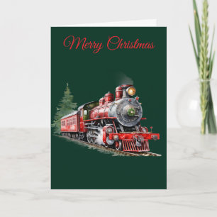 Christmas Train Holiday Card