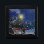 Christmas Train in the snow Gift Box<br><div class="desc">Christmas train at night going through a snowy forest. 100% Customizable. Click on the CUSTOMIZE button to add, move, delete, resize or change any of the fonts or graphics.</div>
