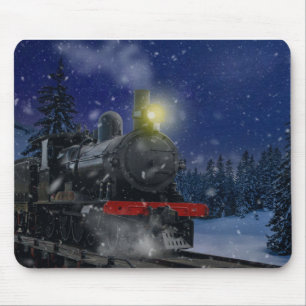 Christmas Train in the snow            Mouse Pad