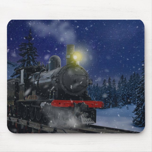Christmas Train in the snow            Mouse Pad (Front)