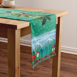 Christmas Train on Tiel Long Table Runner