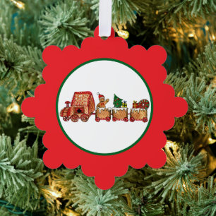 Christmas Train Ornament Card