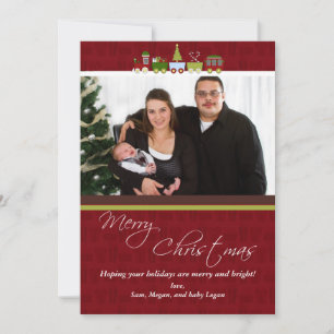Christmas Train Photo Christmas Card