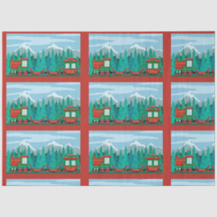 Christmas Train Tissue Paper