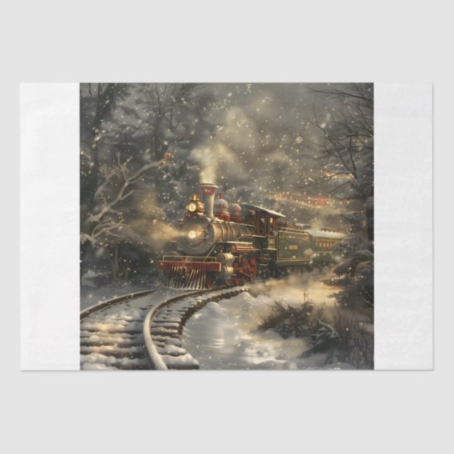 Christmas Train Tissue Paper (Front)