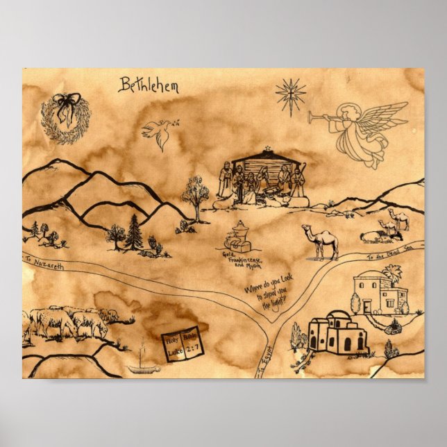 Christmas Treasure Map Poster (Front)