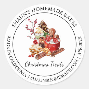 Christmas Treats Baking Modern label