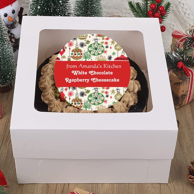 Christmas Treats, From the Kitchen, Custom Classic Round Sticker (Creator Uploaded)