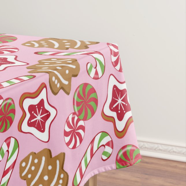 Christmas treats - pink tablecloth (In Situ)