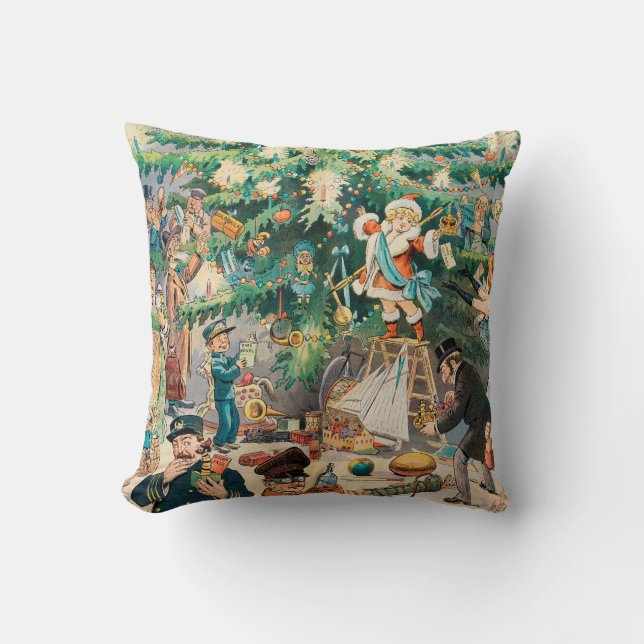 Christmas Tree (1902) Throw Pillow (Front)