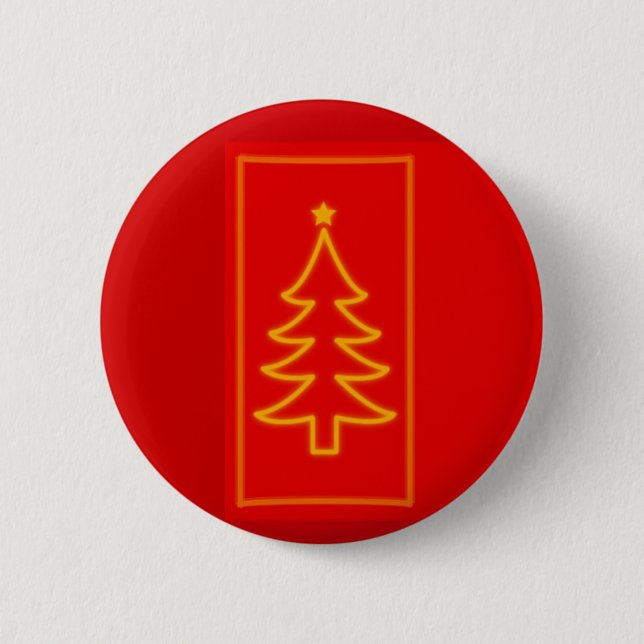 Christmas Tree 2 Inch Round Button (Front)