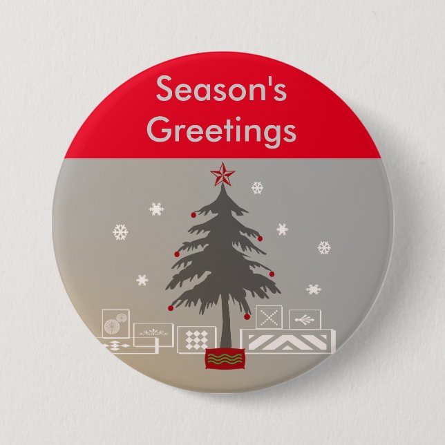Christmas Tree 3 Inch Round Button (Front)