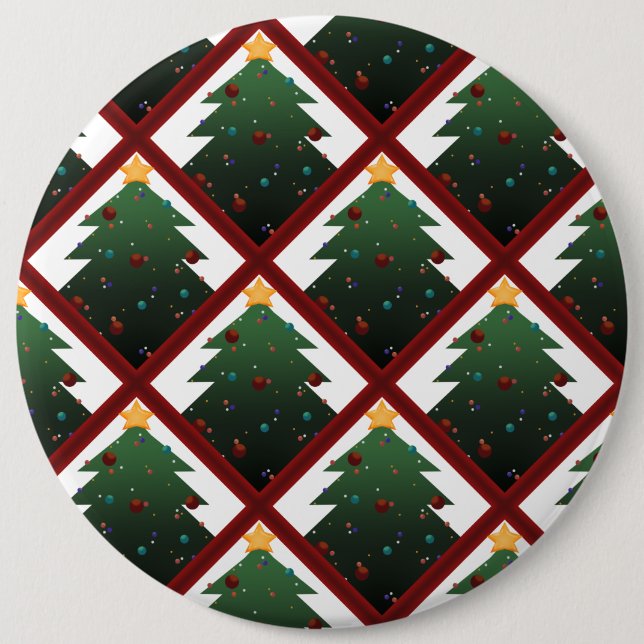 Christmas Tree 6 Inch Round Button (Front)