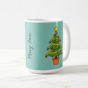 Christmas Tree Add your Name Coffee Mug