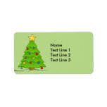 Christmas Tree Address Labels<br><div class="desc">Send your holiday cards with your Customized Address Labels designed with a christmas star!</div>