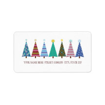Christmas Tree Address Mailing Labels