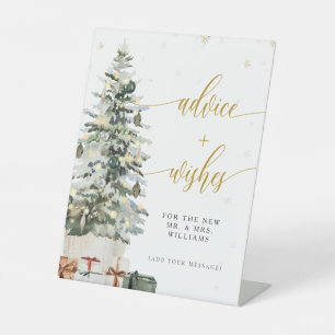 Christmas Tree Advice & Wishes Pedes Pedestal Sign