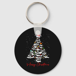 Christmas Tree Airplanes Lots Merry Christmas Men Keychain