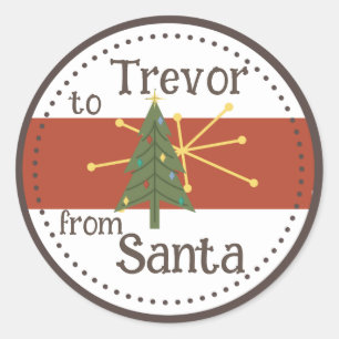 Christmas Tree and Astro Star Gift Tag Stickers