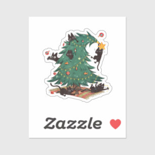 Christmas Tree and Cat Cute Christmas Cat Lover