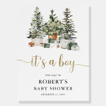 Christmas Tree and Gifts Baby Shower Foam Boards