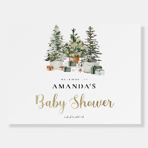 Christmas Tree and Gifts Baby Shower Foam Boards