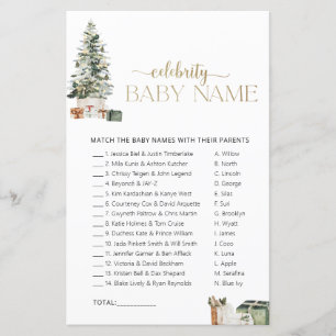 Christmas Tree And Gifts Celebrity Baby Name Game
