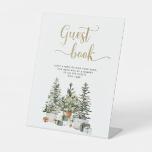Christmas Tree And Gifts Guest Book Sign