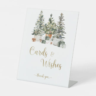Christmas Tree And Gifts Recipe Card Sign