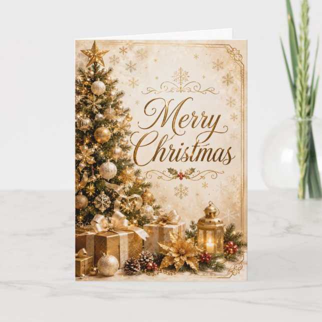 Christmas tree and Presents Card (Front)