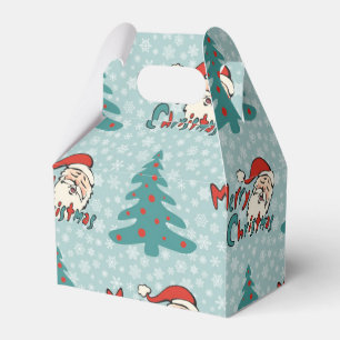 Christmas tree and santa claus favor box
