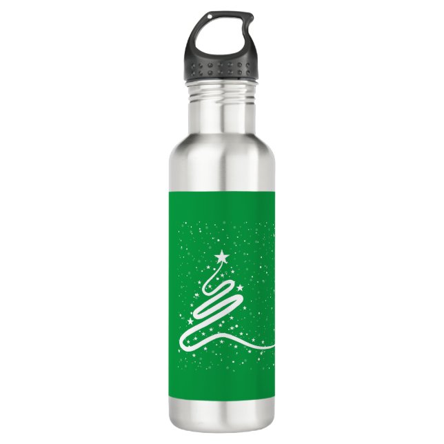 Christmas Tree and Snowfall  710 Ml Water Bottle (Front)