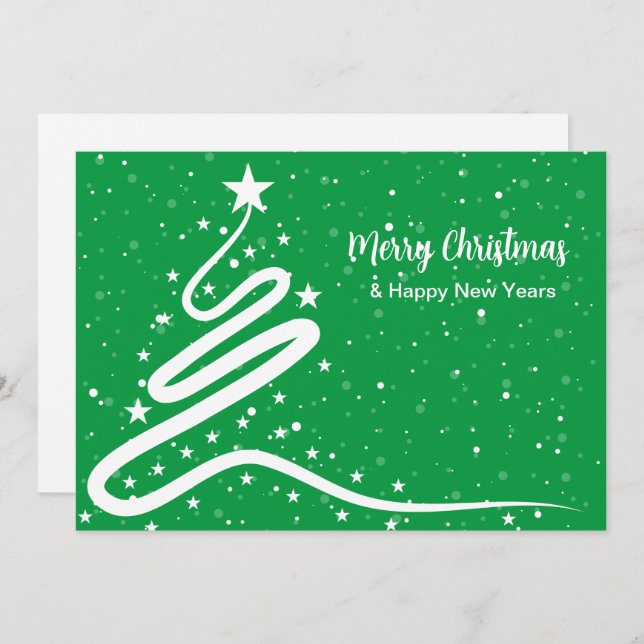 Christmas Tree and Snowfall Invitation  (Front/Back)