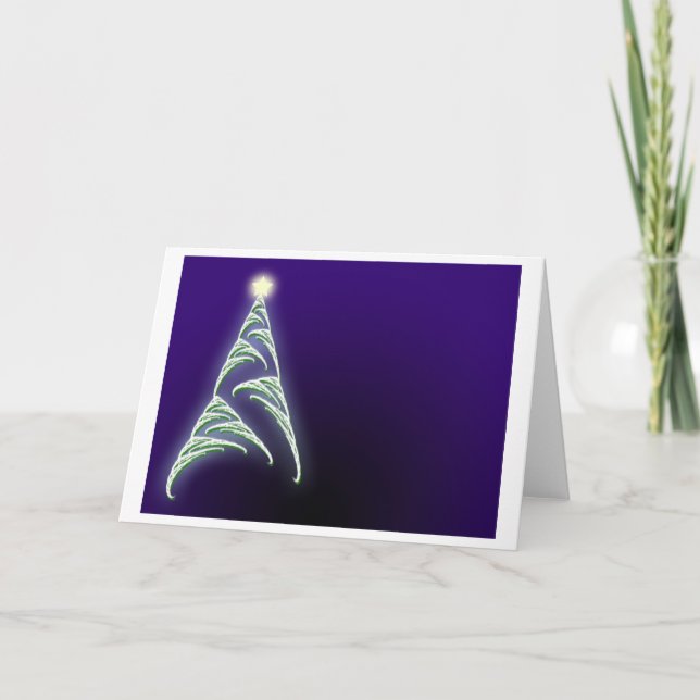 Christmas Tree and Star Holiday Card (Front)