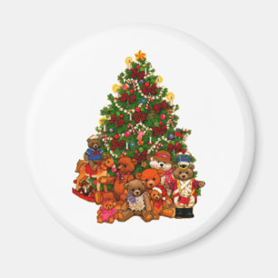 Christmas Tree and Teddy Bears Magnet