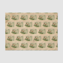 Christmas Tree Angels Antique Victorian Parchment 