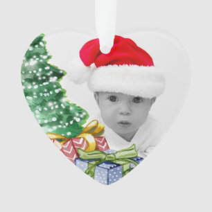 Christmas Tree Art Custom Photo Ornament