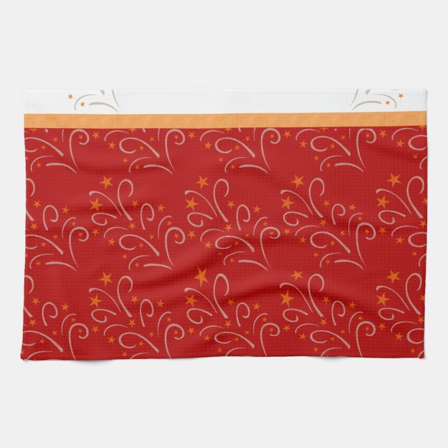 Christmas Tree Art Design Kitchen Towel (Horizontal)