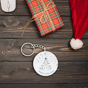  Christmas tree art Keychain