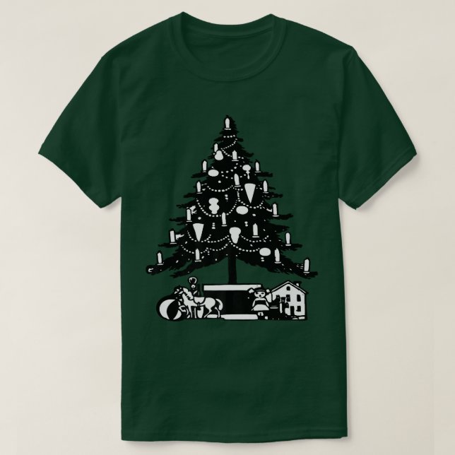 Christmas Tree Art  T-Shirt (Design Front)